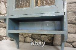 Antique Wooden Wall Cabinet Bathroom Cabinet Medicine Cabinet Shabby Chic Blue