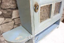 Antique Wooden Wall Cabinet Bathroom Cabinet Medicine Cabinet Shabby Chic Blue