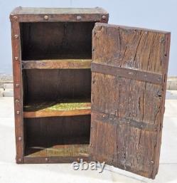 Antique Wooden Wall Hanging Storage Cabinet Box Original Old Hand Crafted