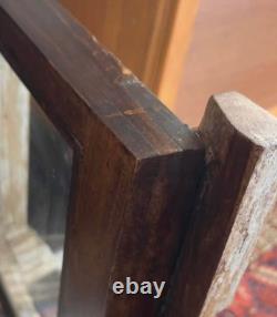 Antique Wooden White Washed Side Table Cabinet Humidor Rustic Decor