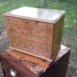 Antique Work Box Filing Cabinet Haberdashery Drawers