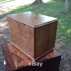 Antique Work Box Filing Cabinet Haberdashery Drawers