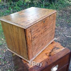 Antique Work Box Filing Cabinet Haberdashery Drawers