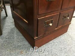 Antique Yawman & Erbe 16-Drawer 1/4-sawn Oak Stack File Card catalog Cabinet