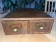 Antique Yawman Erbe 2 Drawer Library Card Catalog Index File Cabinet Wood Box