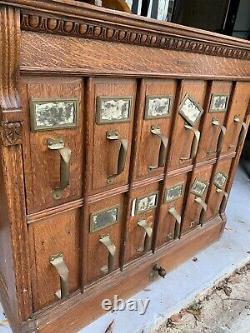 Antique Yawman & Erbe Oak Document Filing Cabinet