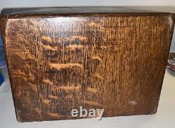 Antique Yawman & Erbe Quarter Sawn Oak Single Drawer Dovetailed File Lock withKey