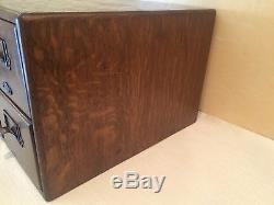 Antique Yawman and Erbe Table Top Oak Card Catalog/File Cabinet