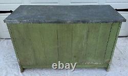 Antique Zinc Top Cabinet Farmhouse Garden Potters Bench AAFA Orig Green Paint