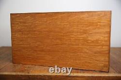 Antique apothecary Oak cabinet wood drawer vintage typeset watchmaker box Weis