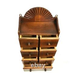 Antique apothecary cabinets. Wall hanging. 16 and 14 in height. Sunburst arch