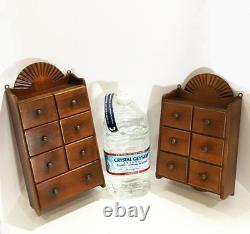 Antique apothecary cabinets. Wall hanging. 16 and 14 in height. Sunburst arch Antique apothecary cabinets. Wall hanging. 16 and 14 in height. Sunburst arch