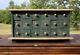 Antique Apothecary Drawer Wood Cabinet Chest Jewelry Box Tool Box Green Vintage