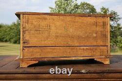 Antique apothecary drawer wood cabinet chest jewelry box tool box green vintage