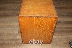 Antique c. 1900 Yawman & Erbe Receipts Bills Letters Dovetailed Oak File Cabinet