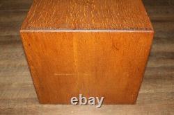 Antique c. 1900 Yawman & Erbe Receipts Bills Letters Dovetailed Oak File Cabinet