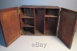 Antique c1920 Wall Or Countertop Kitchen Spice Cabinet Small Pine Cupboard