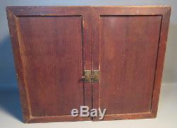 Antique c1920 Wall Or Countertop Kitchen Spice Cabinet Small Pine Cupboard