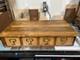 Antique C4-drawer Oak Wood Card Catalog File Cabinet Library Dovetailed