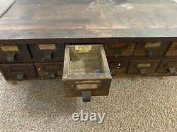 Antique card catalog cabinet