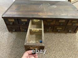 Antique card catalog cabinet