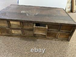 Antique card catalog cabinet