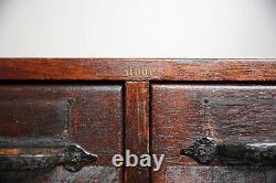 Antique card catalog tiger oak Apothecary cabinet Wood File Library Box