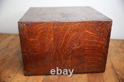 Antique card catalog tiger oak Apothecary cabinet Wood File Library Box