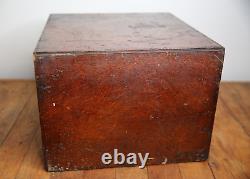 Antique card catalog tiger oak Apothecary cabinet Wood File Library Box