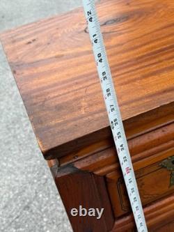 Antique chinese cypress wood hall cabinet console Table Server Country