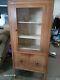 Antique Commercial Floor Medicine Cabinet 1940s Display Cabinet