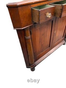 Antique corner cupboard farm house county sheraton 12 light 3 drawer Softwood