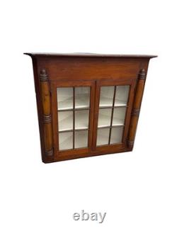 Antique corner cupboard farm house county sheraton 12 light 3 drawer Softwood