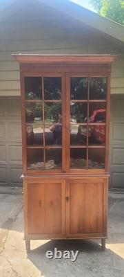 Antique corner hutch