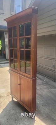 Antique corner hutch