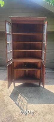 Antique corner hutch
