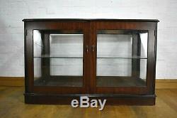 Antique double door display cabinet glazed shop display counter