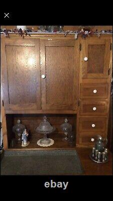 Antique dry sink cabinet