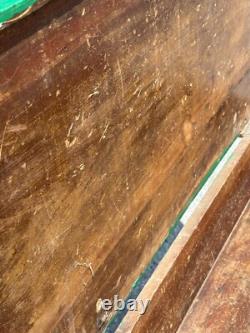 Antique dry sink old green paint PA folk art 1800s primitive softwood cabinet