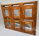 Antique French Block Of 6 Mailboxes Early 1900's Wood Oak