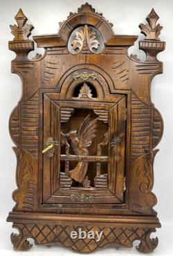 Antique german black forest apothecary cabinet furniture 19th century woodwork