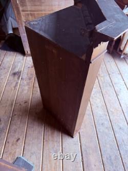 Antique mahogany hanging corner cupboard cabinet inlaid Georgian 1800s
