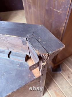 Antique mahogany hanging corner cupboard cabinet inlaid Georgian 1800s