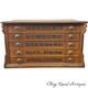 Antique Merricks Victorian Walnut Spool Cabinet Five Drawer Country Store