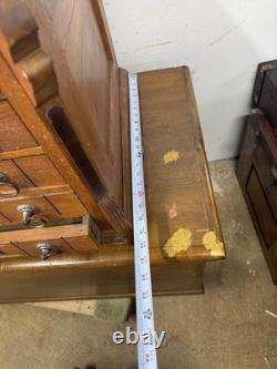 Antique merricks victorian walnut spool cabinet five drawer country store