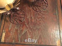 Antique oak 4 drawer filing cabinet