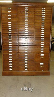 Antique oak 88 file cabinet, collectors, doctor, lawyer, coins, stamps, jewelry