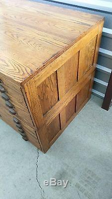 Antique oak file cabinet, collectors, drafting, blueprint, painting, maps, plans