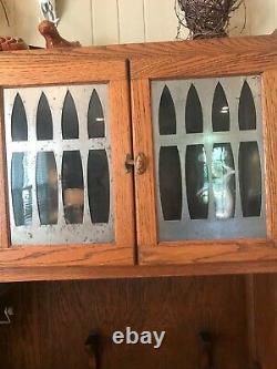 Antique oak hoosier cabinet pristine condition