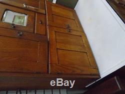 Antique oak hoosier kitchen cabinet